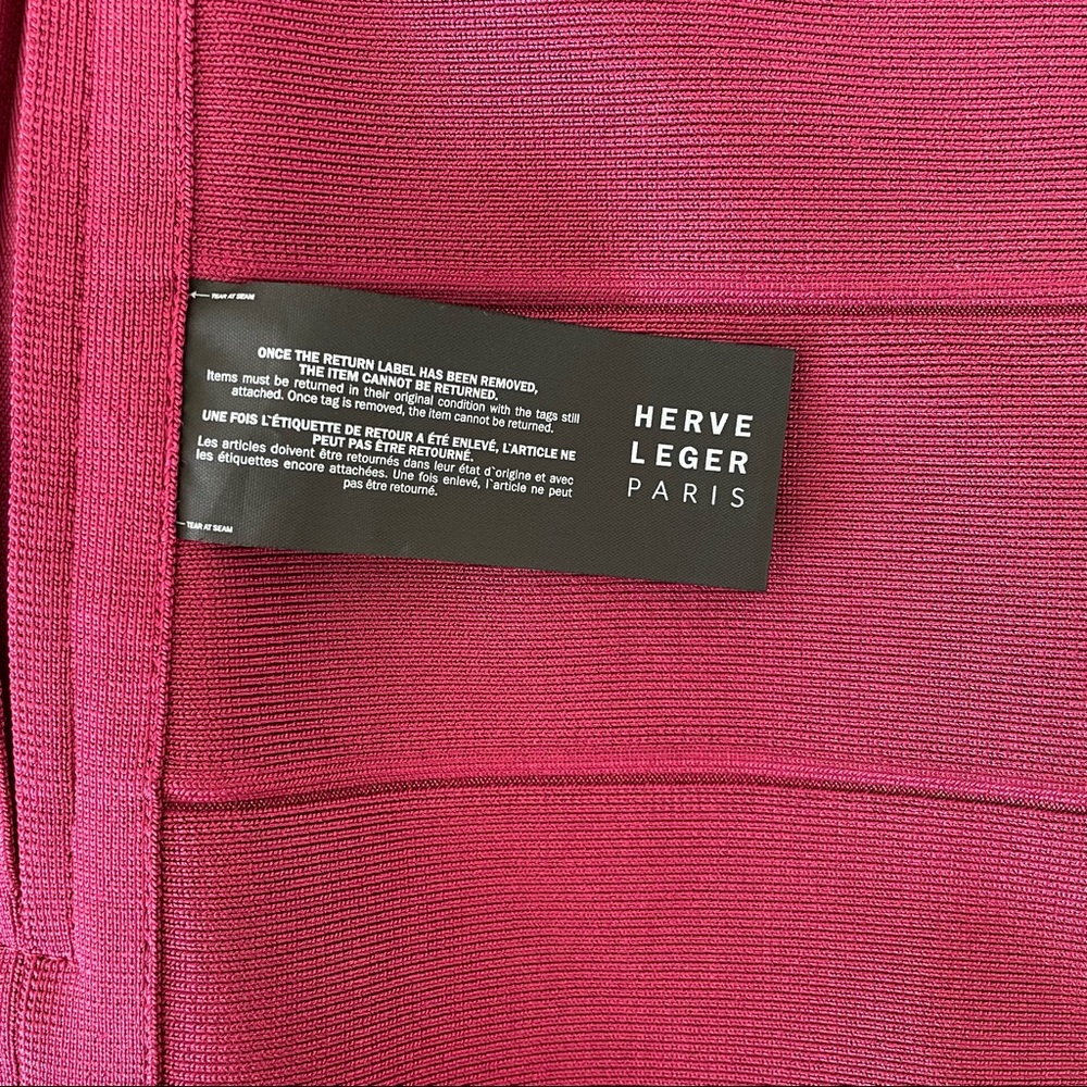 NWT Herve Leger Raspberry Dress - Picture 16 of 16
